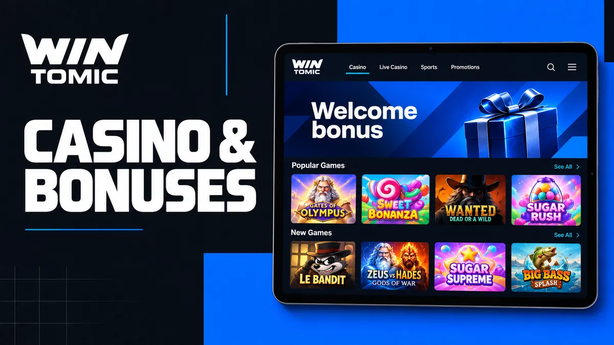 Wintomic Casino with Welcome Bonuses and Online Games